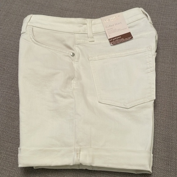 NWT $44 Lauren Conrad White Cuffed Shorts HIGH RISE - Picture 13 of 14